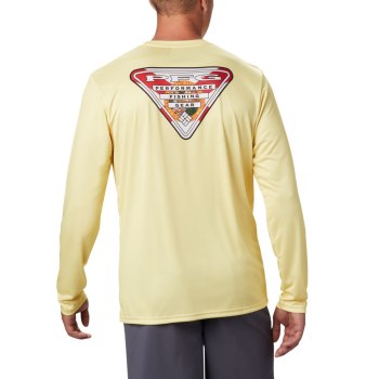 Columbia Muške Majice S Kapuljačom - PFG Terminal Tackle State Triangle Long Sleeve Narančaste | RQP